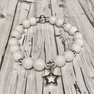 New Handmade White Jade Star Bracelet